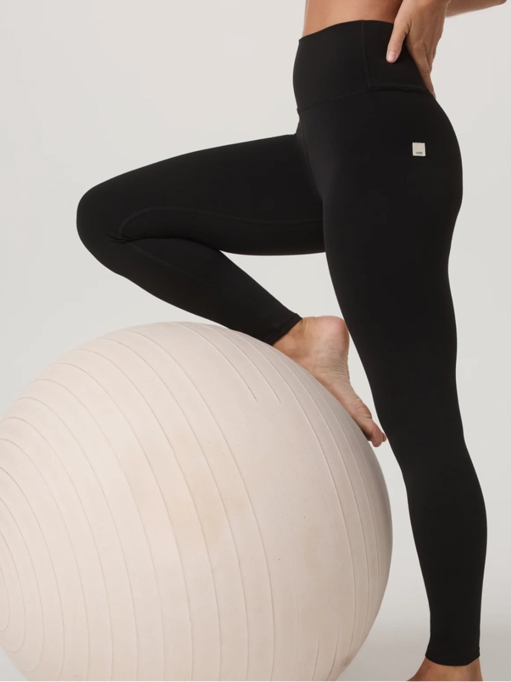 Vuori Black High-Rise All The Feels Leggings, small, full length